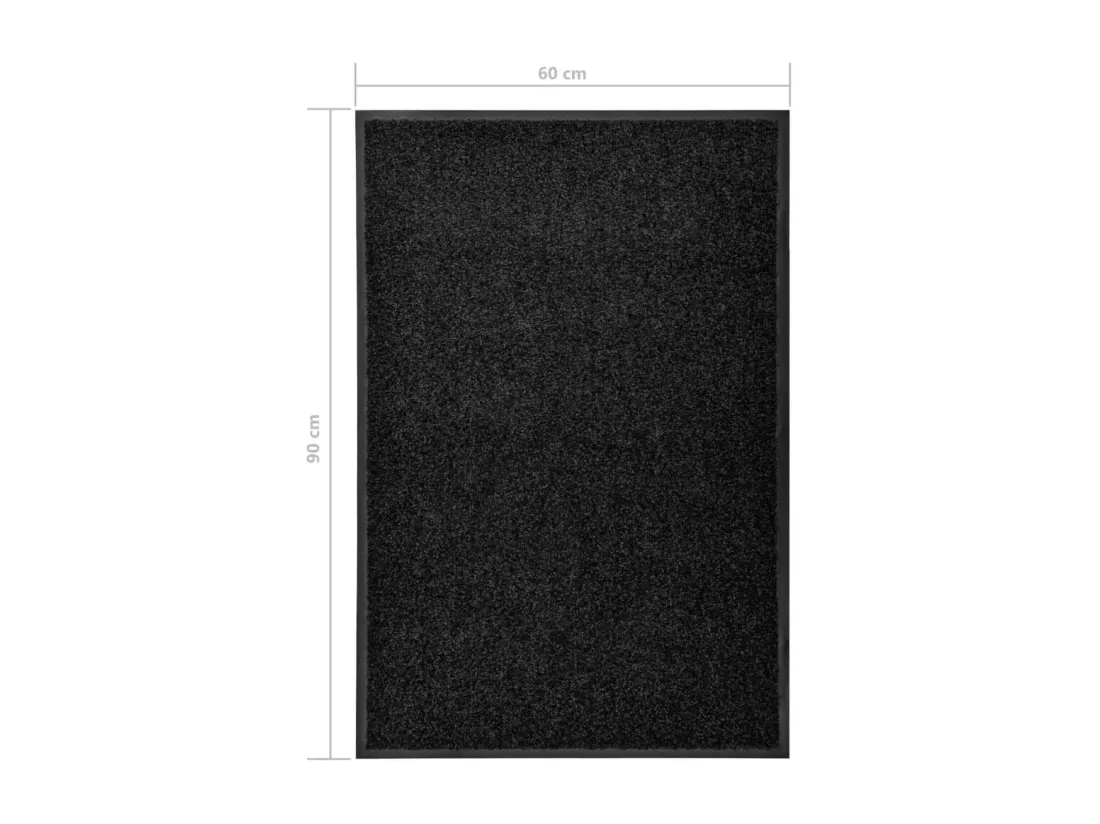 Paillasson lavable Noir 60x90 cm