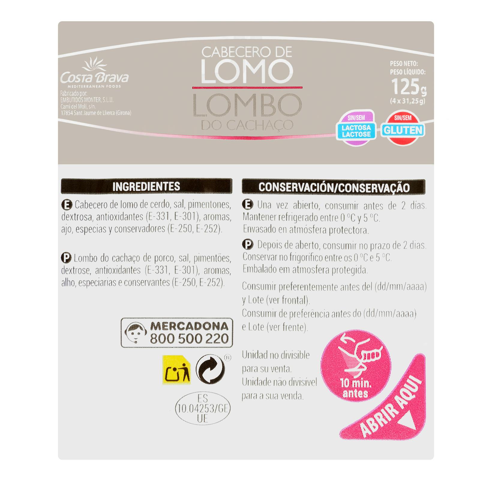 Tranches de tête de longe Hacendado