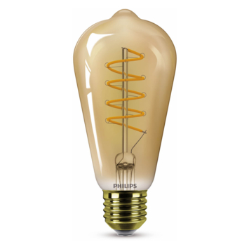 Philips LED edison E27 25W filament goud spiraal dimbaar