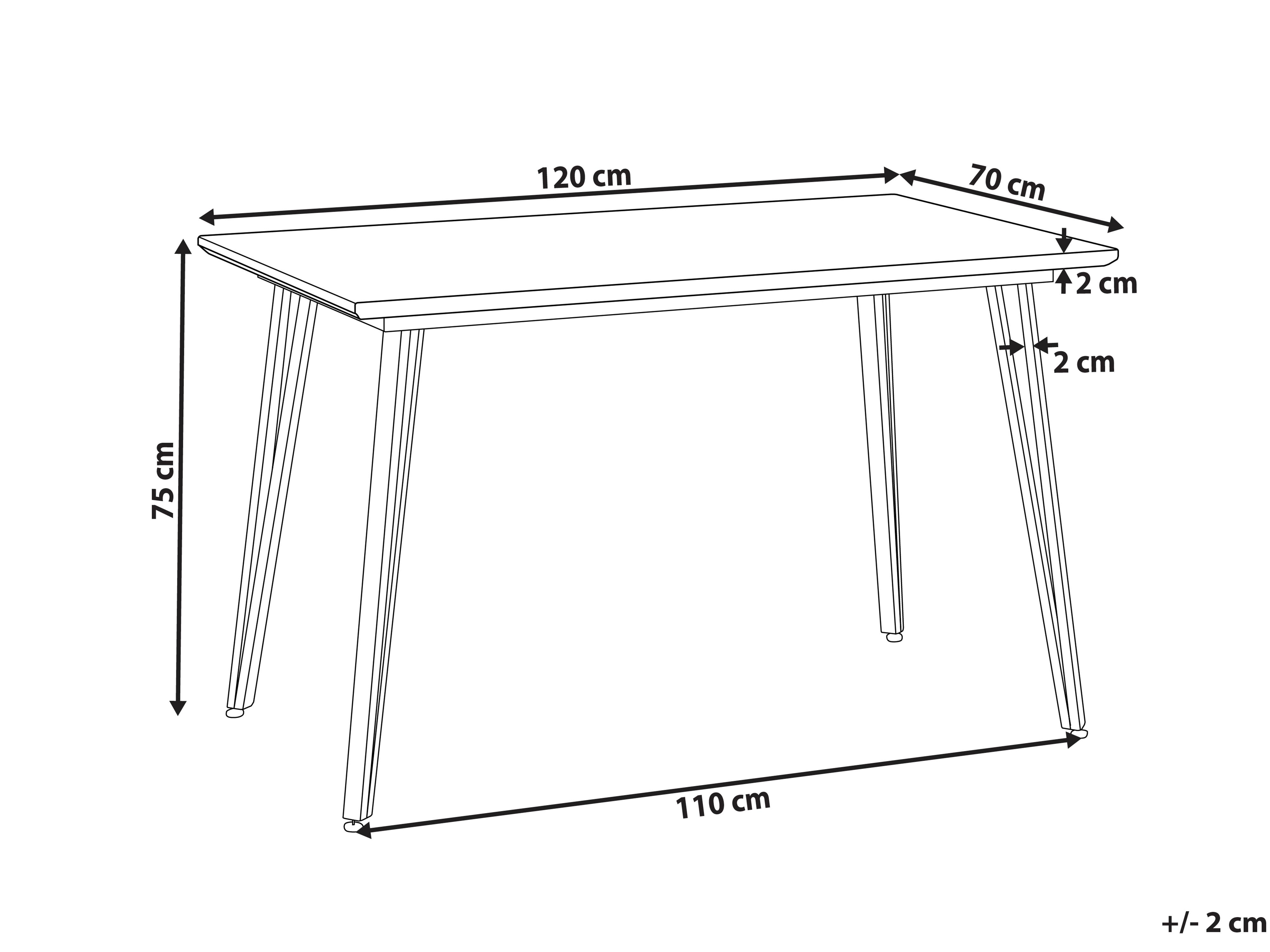 Eettafel GREYTON Wit 70 cm 120 cm