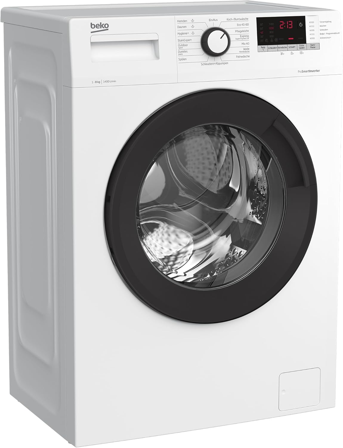 Beko WLM81434NPSA freistehende Waschmaschine, Waschvollautomat, 8 kg, SteamCure, AddXtra-Nachlegefunktion, Schleuderwahl 1400 U/min, Hygiene+ allergikergeeignet, Weiß