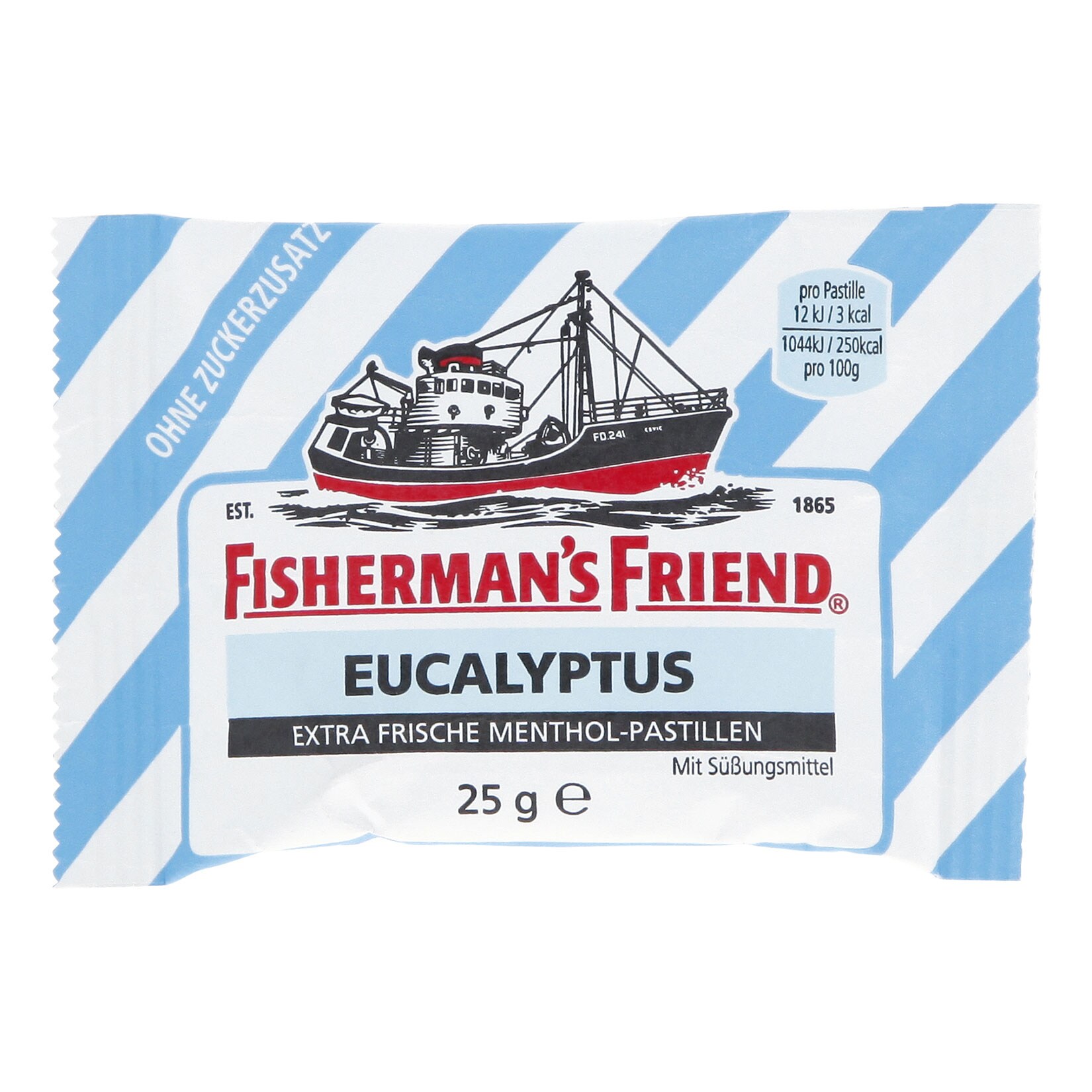 Fishermans Friend Eucalyptus ohne Zucker 25 g, 24er Pack