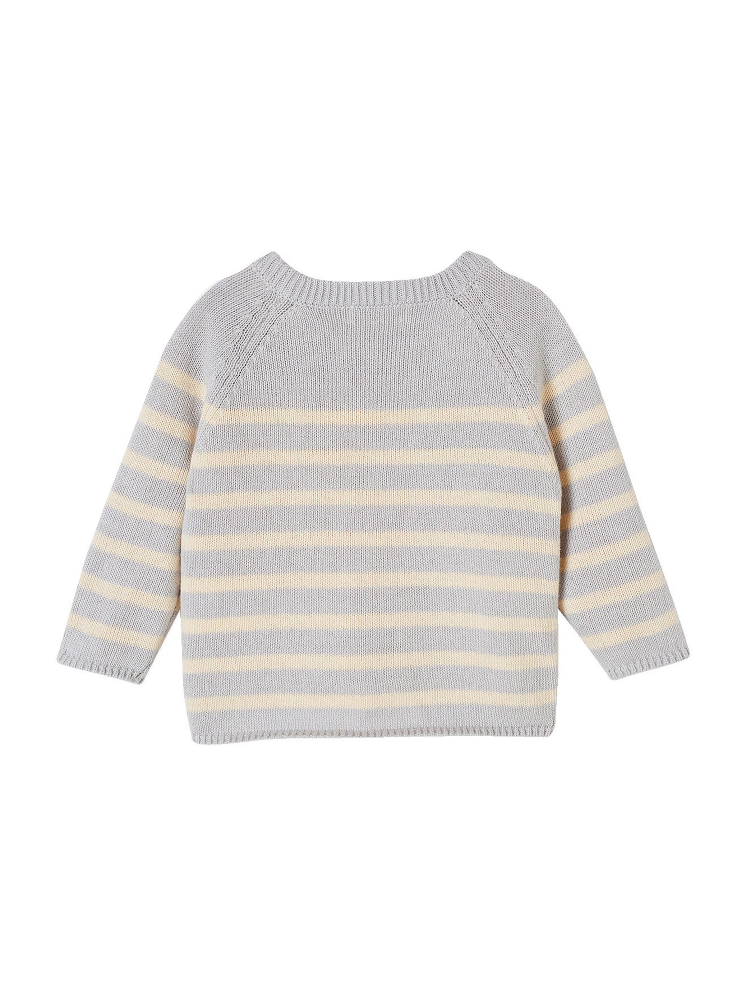 Vertbaudet Baby Ringelpullover himmelblau