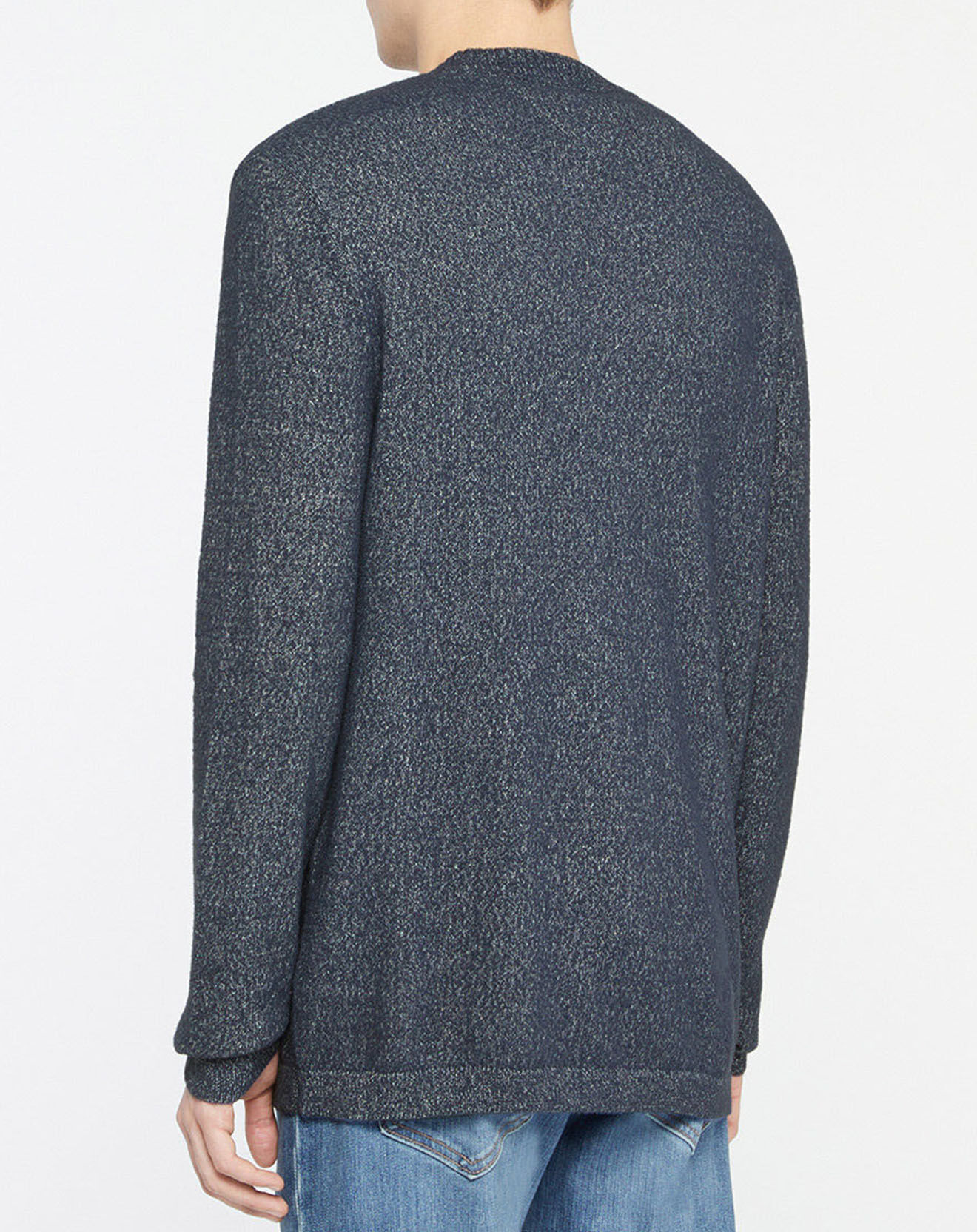 Tommy Jeans Pull Chenille bleu marine