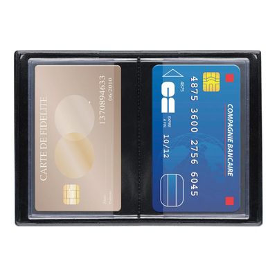 Oxford - Etui 10 cartes PVC 30/100e noir opaque