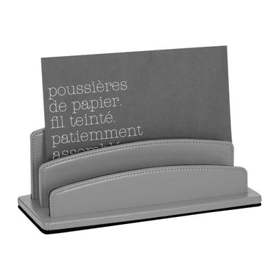 Quo Vadis Satiny - Trieur demi-rond 2 compartiments - 26 x 10,5 cm - gris