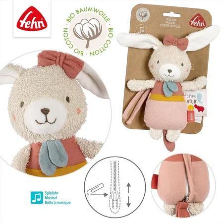 Fehn Mini-Spieluhr Hase fehnNATUR, 19 cm