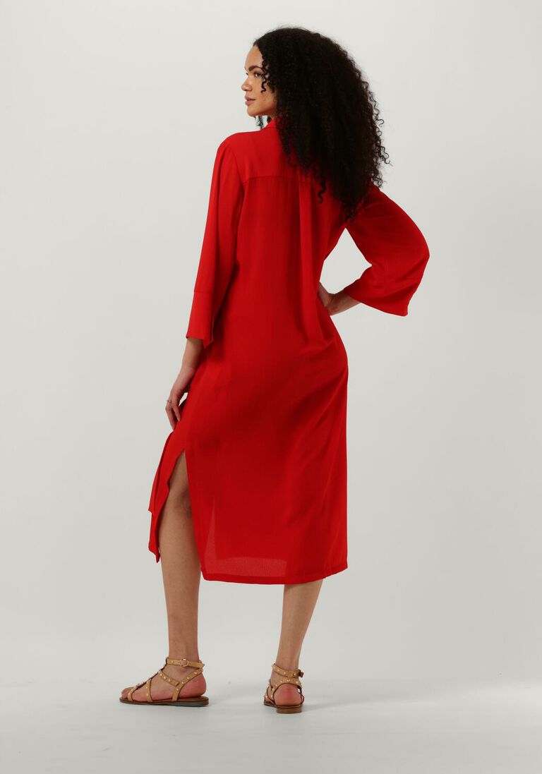 CHPTR-S rode chptr-s midi jurk necessity dress