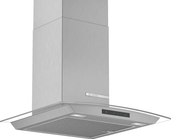 Bosch Serie | 4 DWA66DM50 - Hætte - skorsten - bredde: 60 cm - dybde: 48.8 cm - udtrækning og recirkulation (-) - rustfrit stål og glas