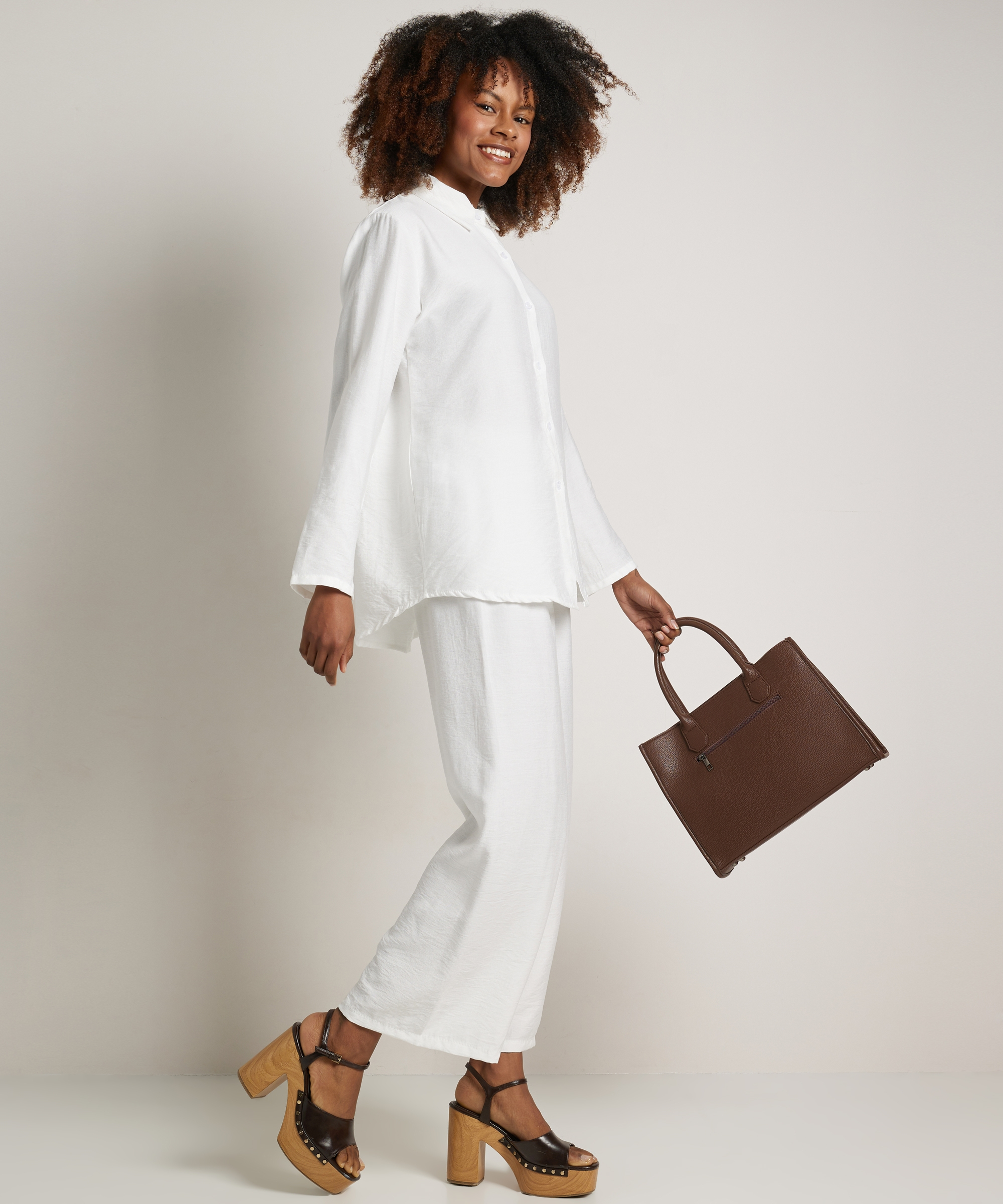 set: lange blouse met broek