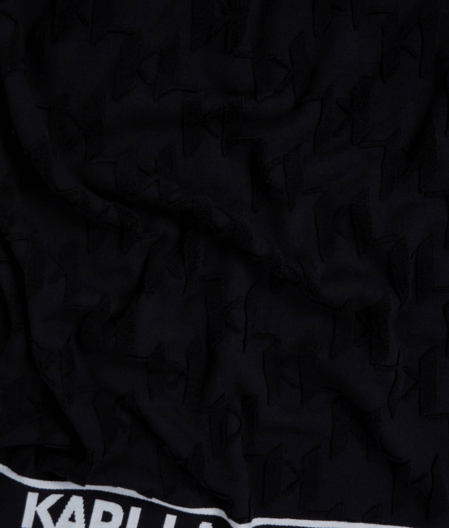 SERVIETTE DE PLAGE AVEC LOGO KARL - Noir