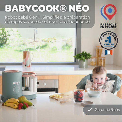 Babycook Néo Robot Cuiseur Bébé 6 en 1 Eucalyptus - BEABA