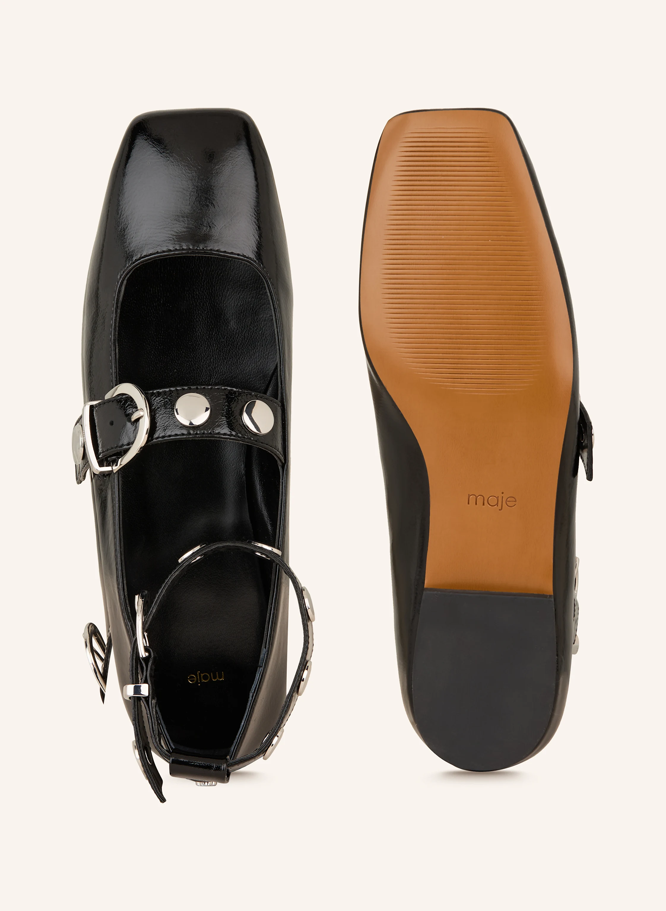 maje Mary-Jane-Ballerinas