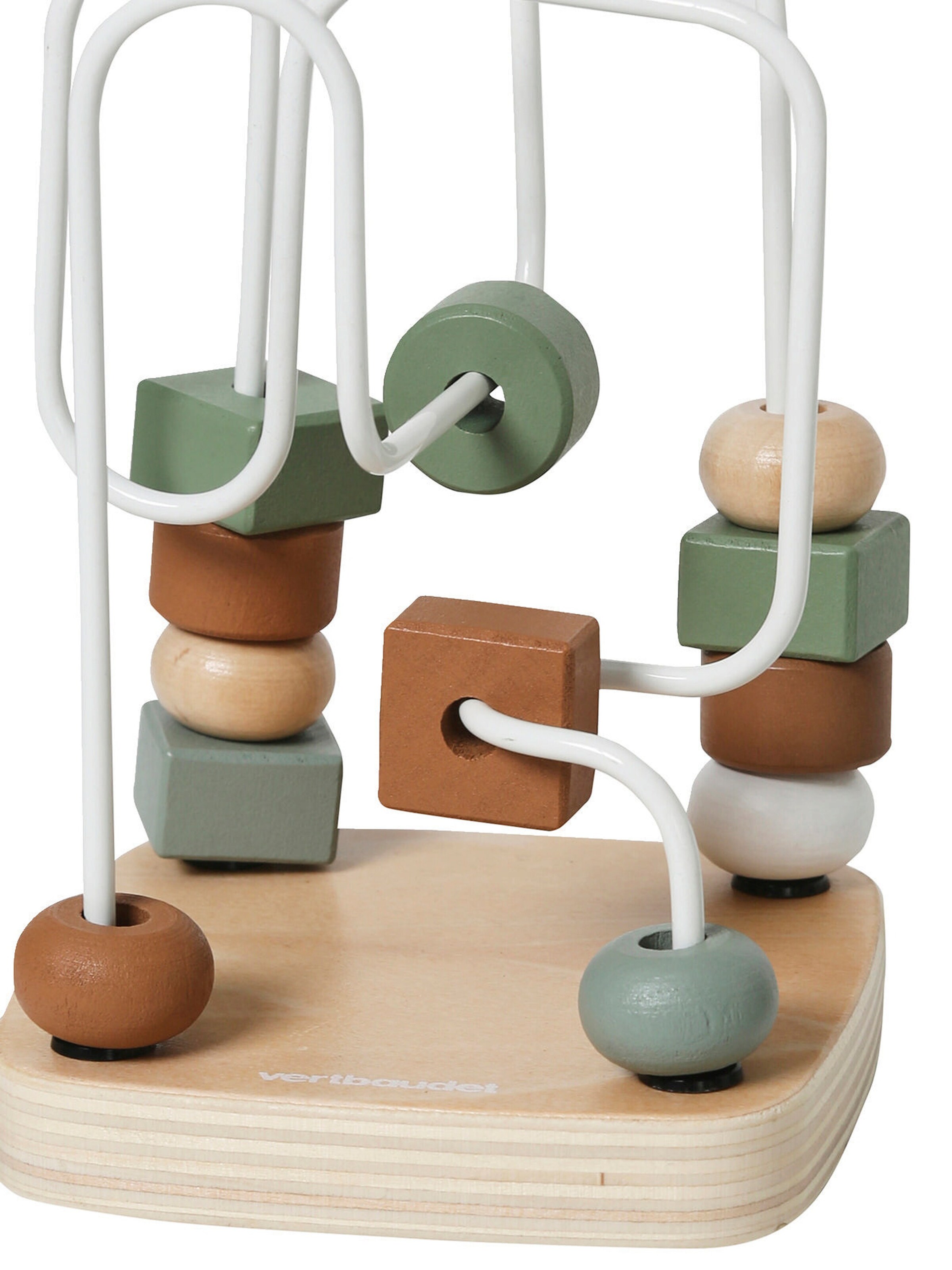 Vertbaudet Baby Lernspielzeug-Set GRÜNER WALD Holz FSC® mehrfarbig/waschbär
