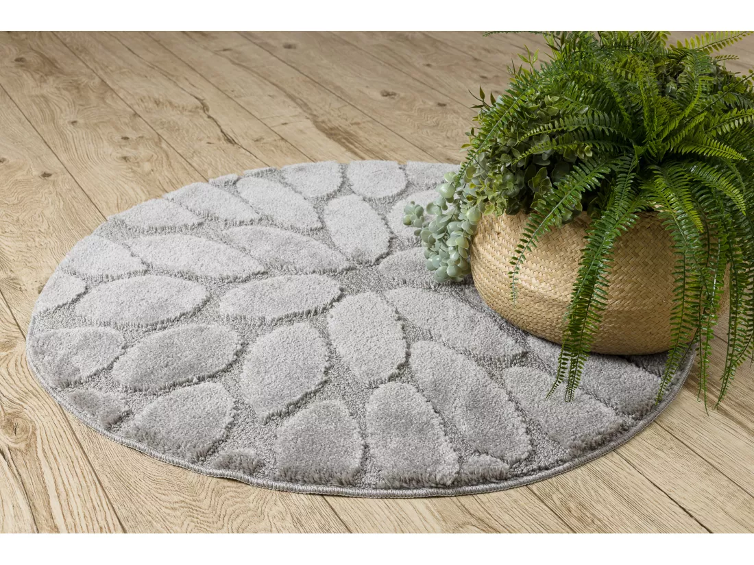 Tapis de salle de bain SUPREME cercle STONES, des pierres, antidérapa cercle 67 cm