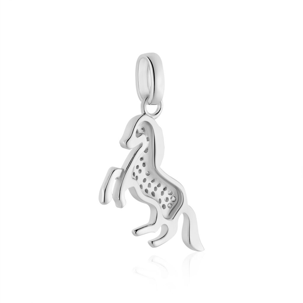 Pendentif Amelot Argent Blanc Oxyde De Zirconium