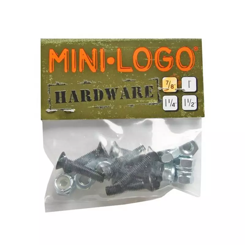 Visserie Skateboard MINI-LOGO Visserie Jeu De 8 Vis Cruciforme 0.875 Pouce