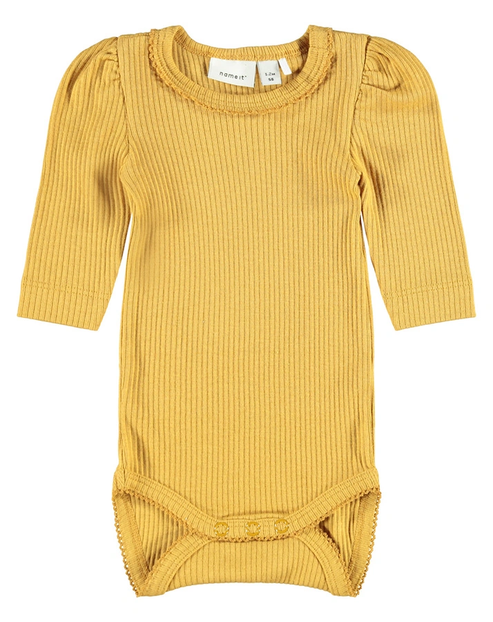 Langarmbody NBFKABEXI in gelb