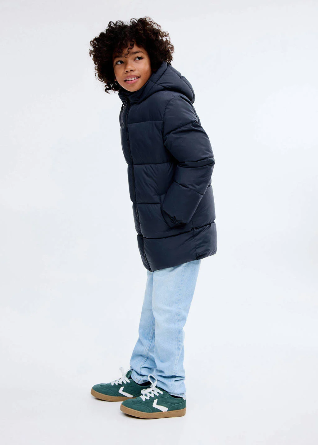 Mango Kids gewatteerde jas marine