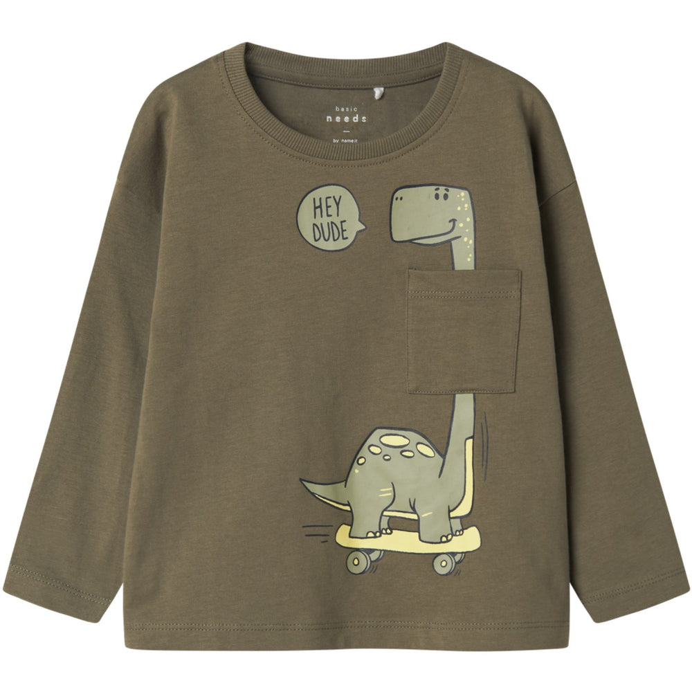 Køb Name It Dusty Olive Brontosaurus Vilian Bluse