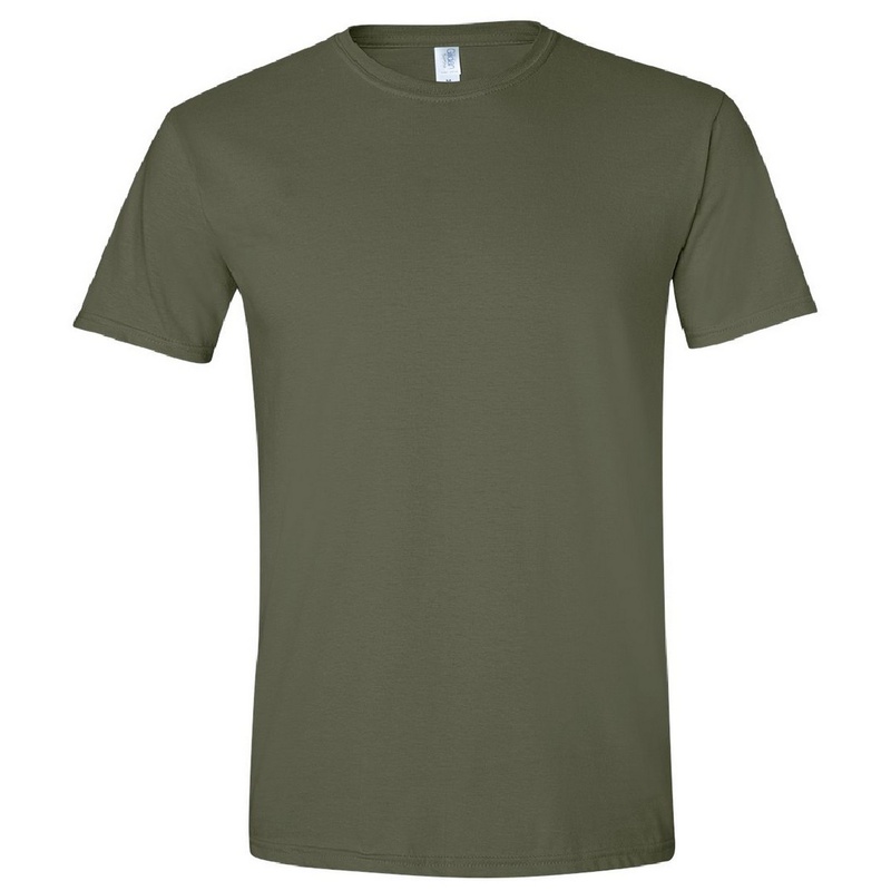 Camiseta básica de manga curta macia, 100% algodão grosso, Gildan