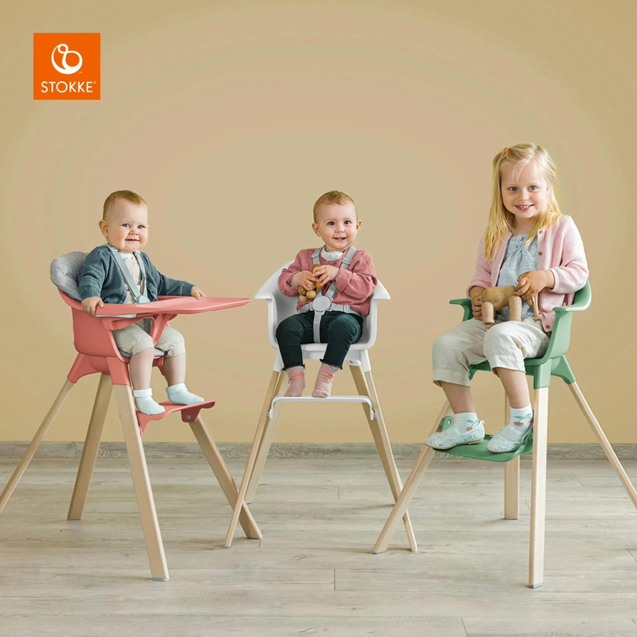 Stokke Chaise Haute Clikk - Gris Nuage