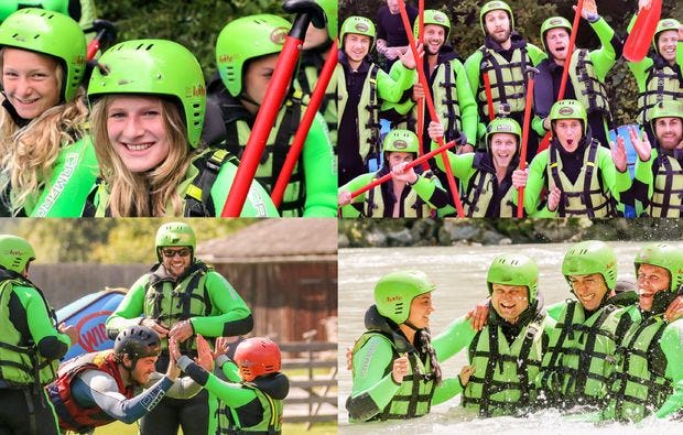 Rafting in Haiming auf dem Inn als besonderes Geschenk