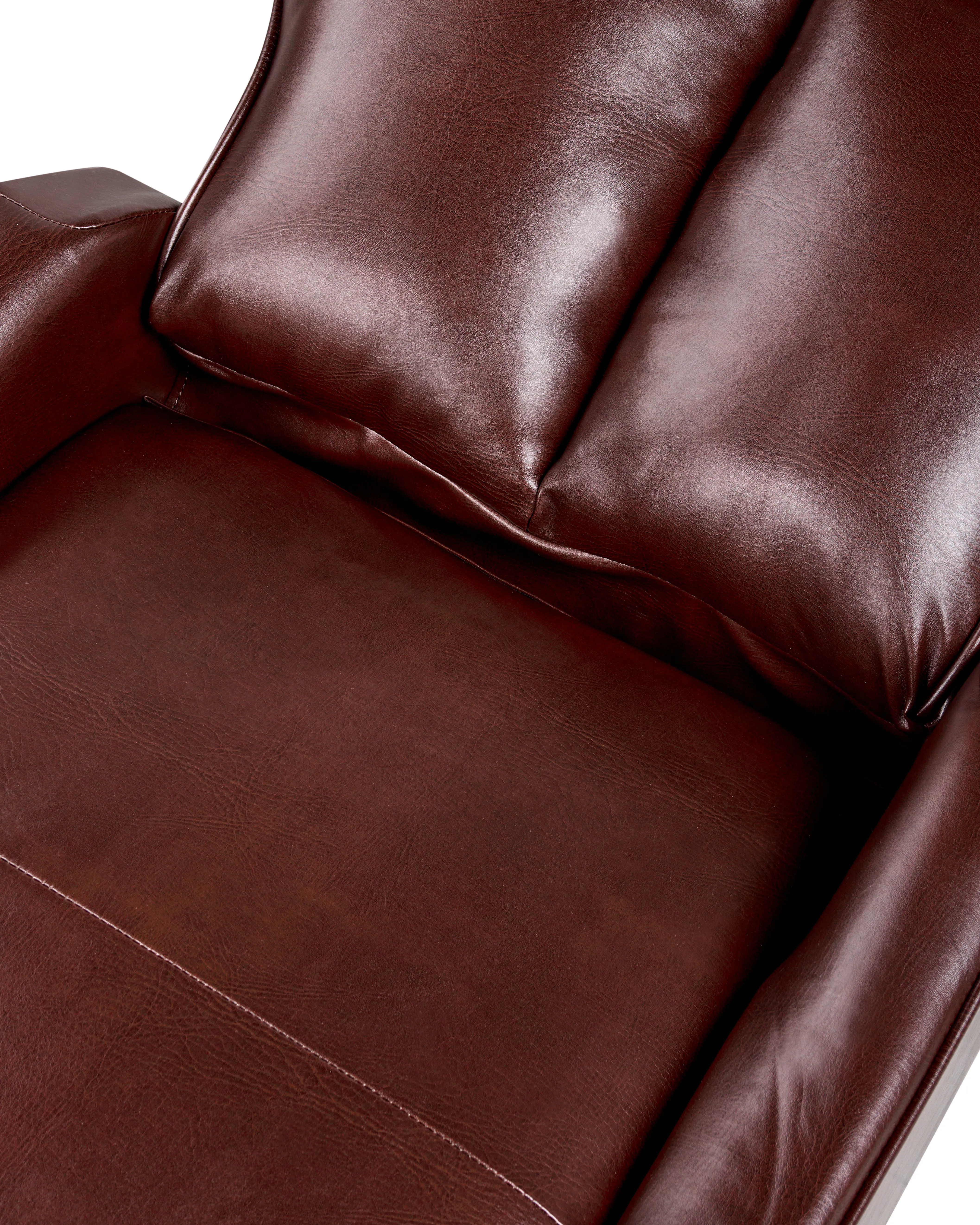 Relaxfauteuil ROYSTON inclusief voetensteun Kunstleer Donkerbruin