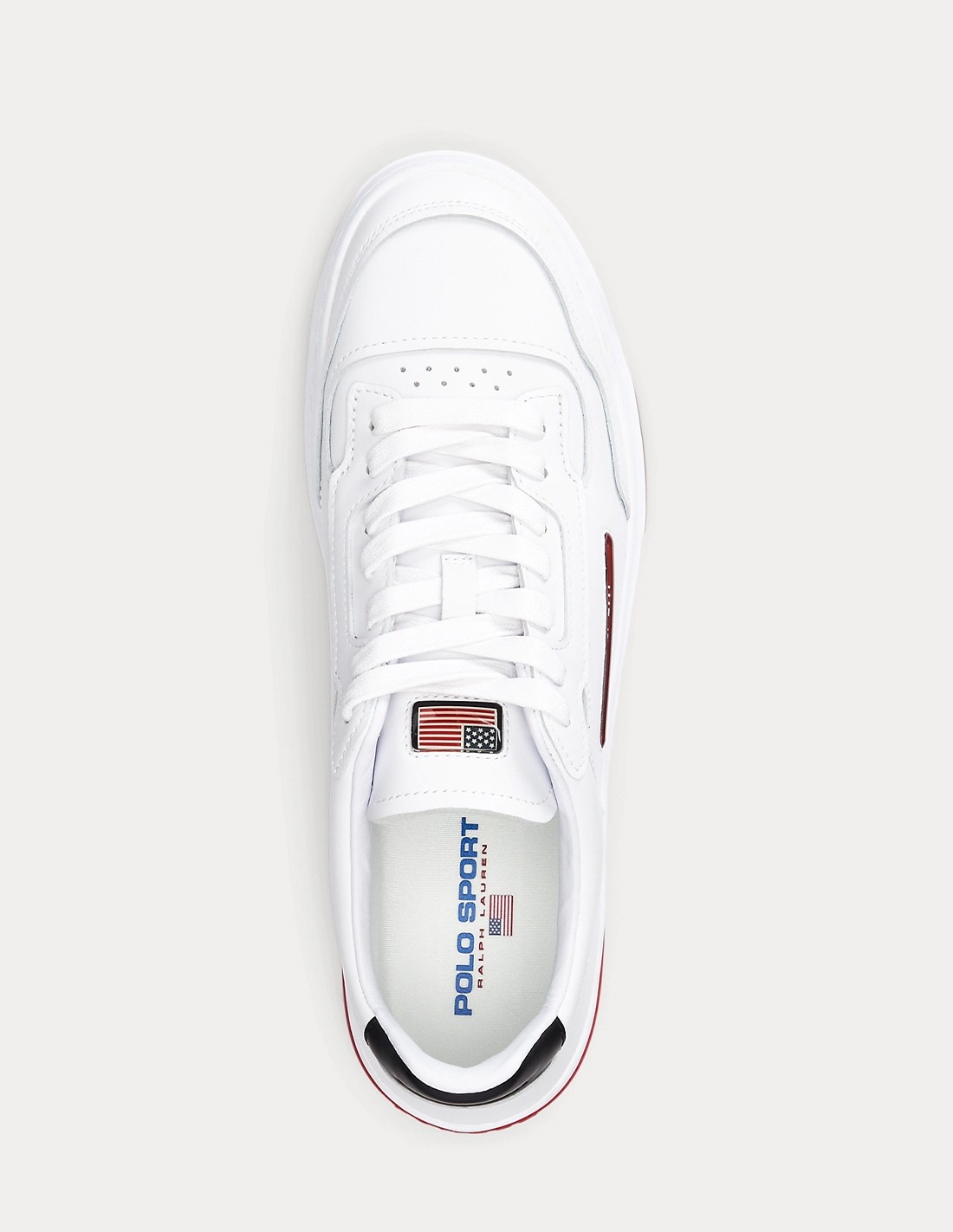 ralph lauren Baskets de ville Homme PS300 Cuir Blanc/Rouge