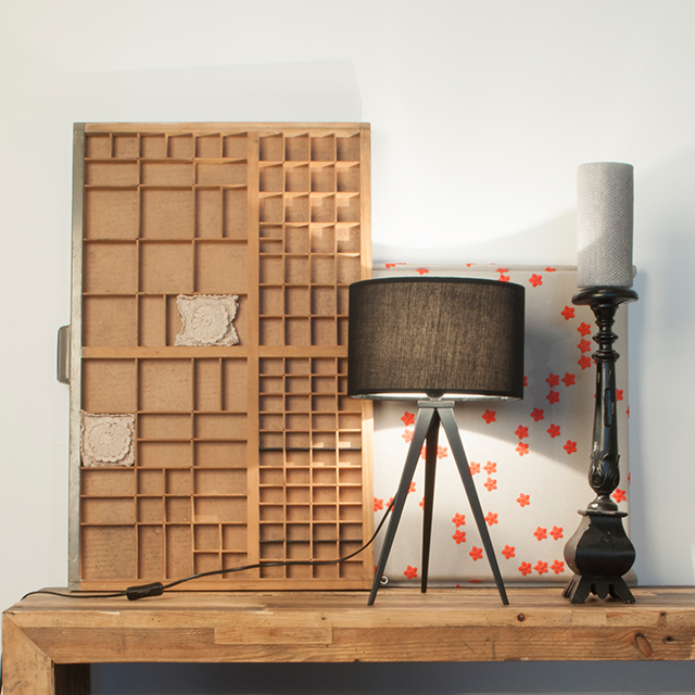 Taffellamp Tripod zwart/Grijs