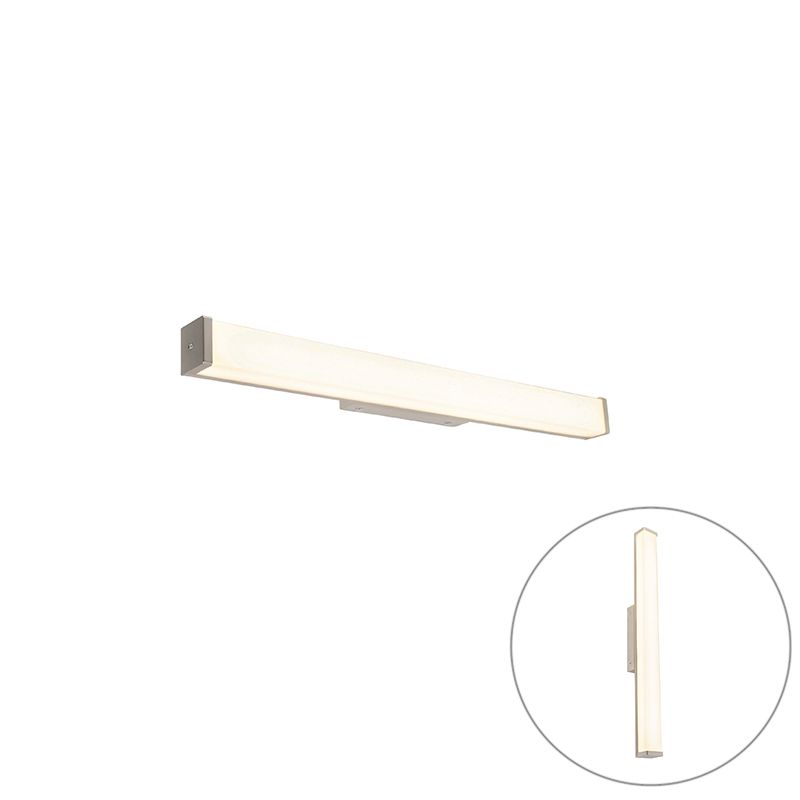 Moderne badkamer wandlamp staal 62 cm IP44 - Cascada