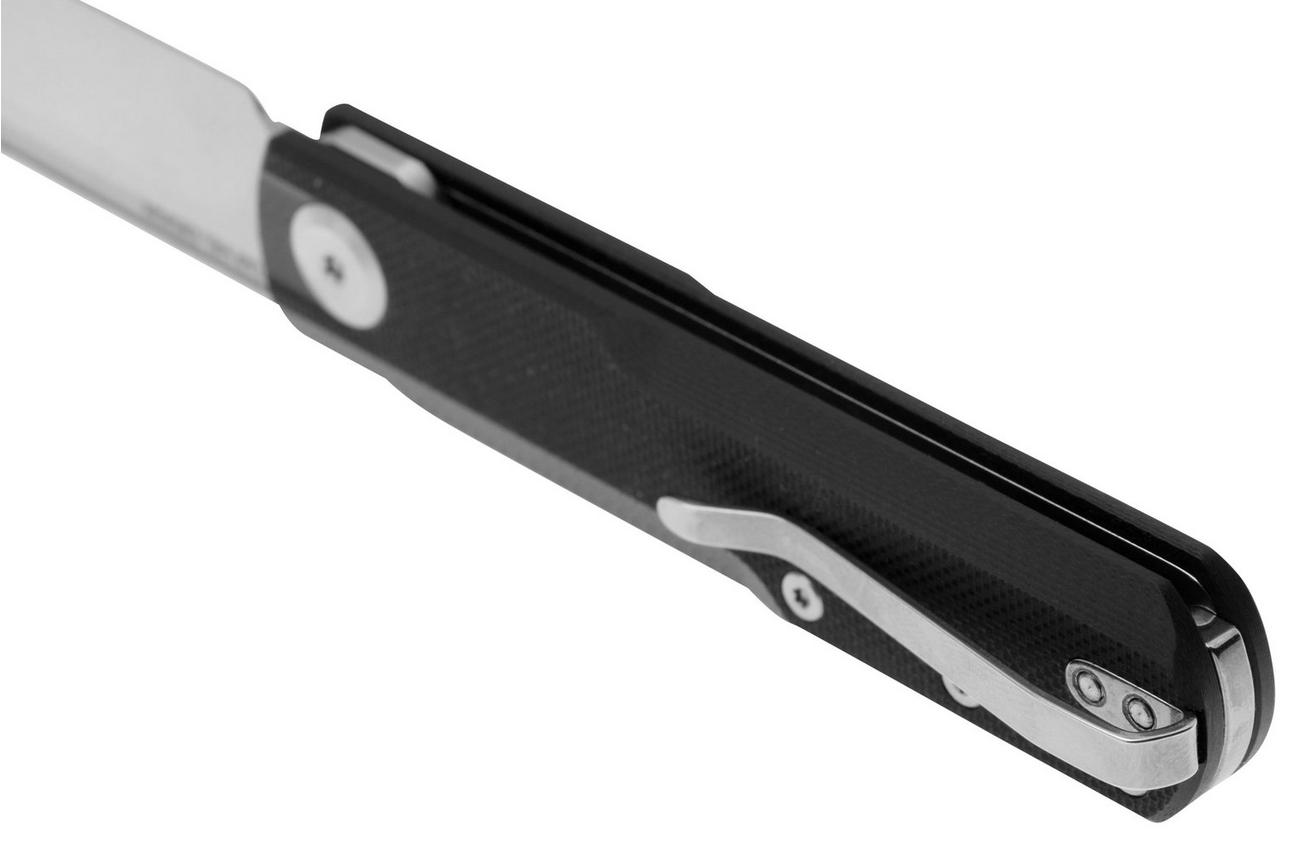 Real Steel G-Tanto EDC 7801BS Satin Nitro-V, Black G10, slipjoint zakmes, Ostap Hel design