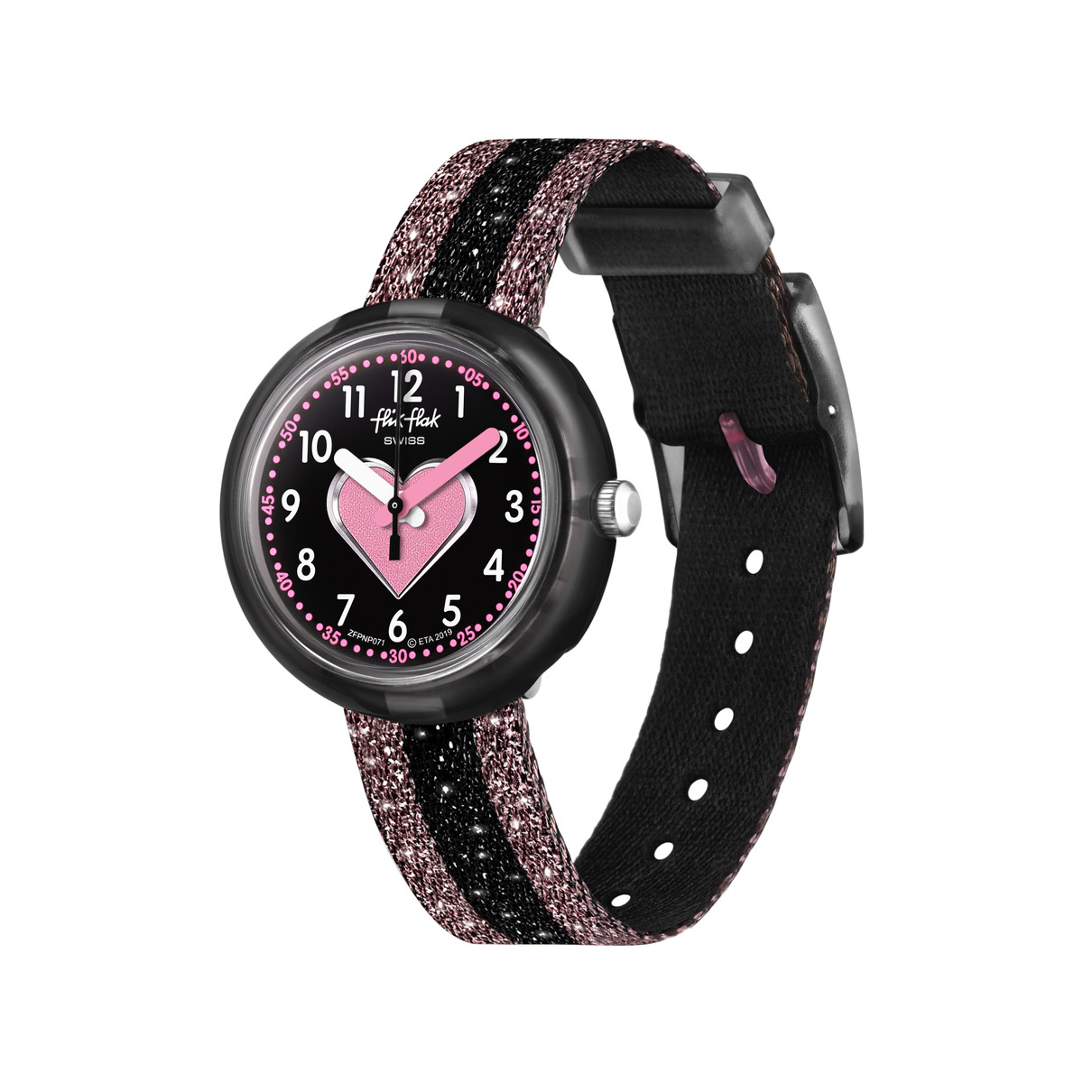 Montre Flik Flak enfant tissu noir