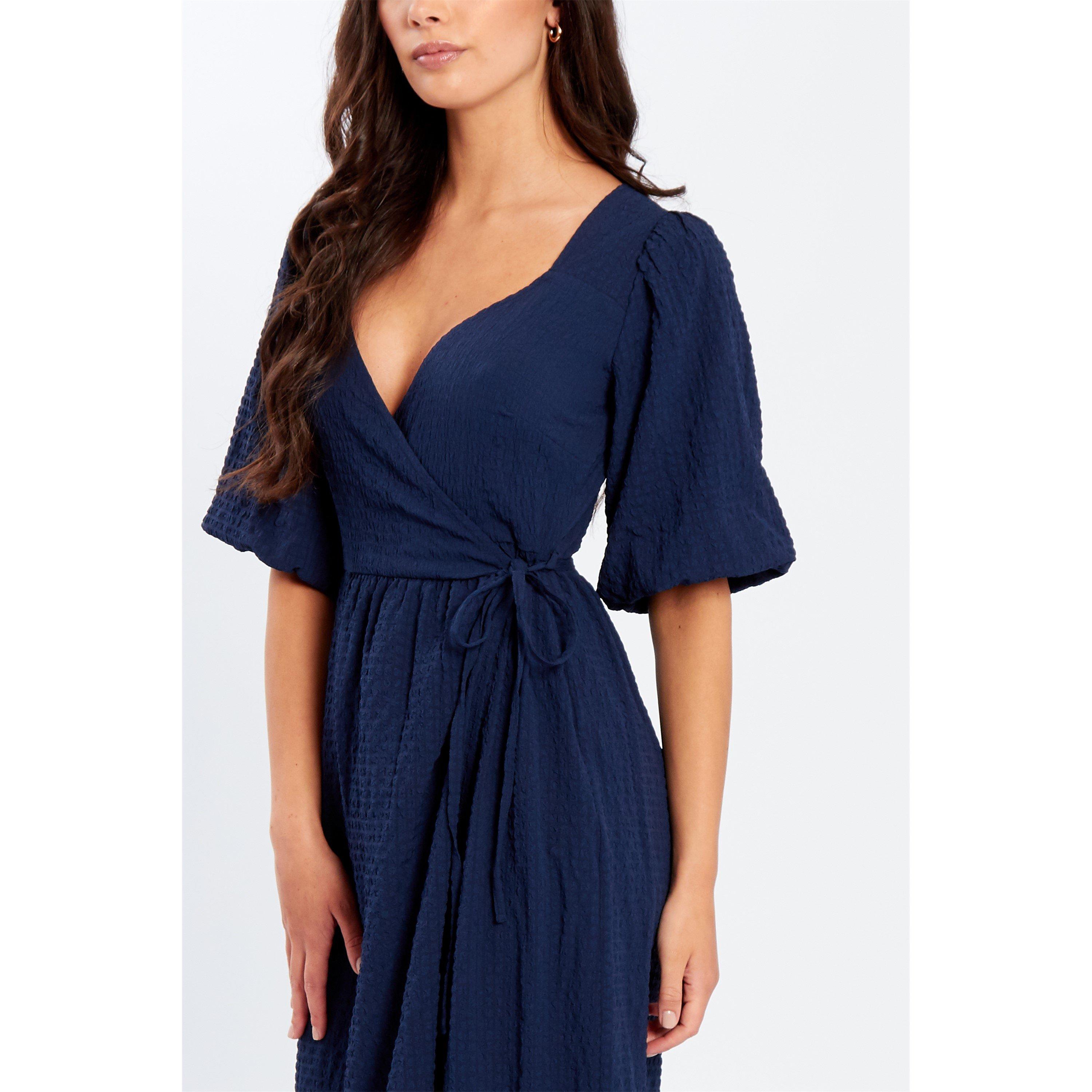 Be You Crepe Wrap Midi Dress