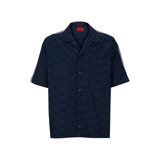 Hugo Logo Skjorte, Dark Blue, XXL