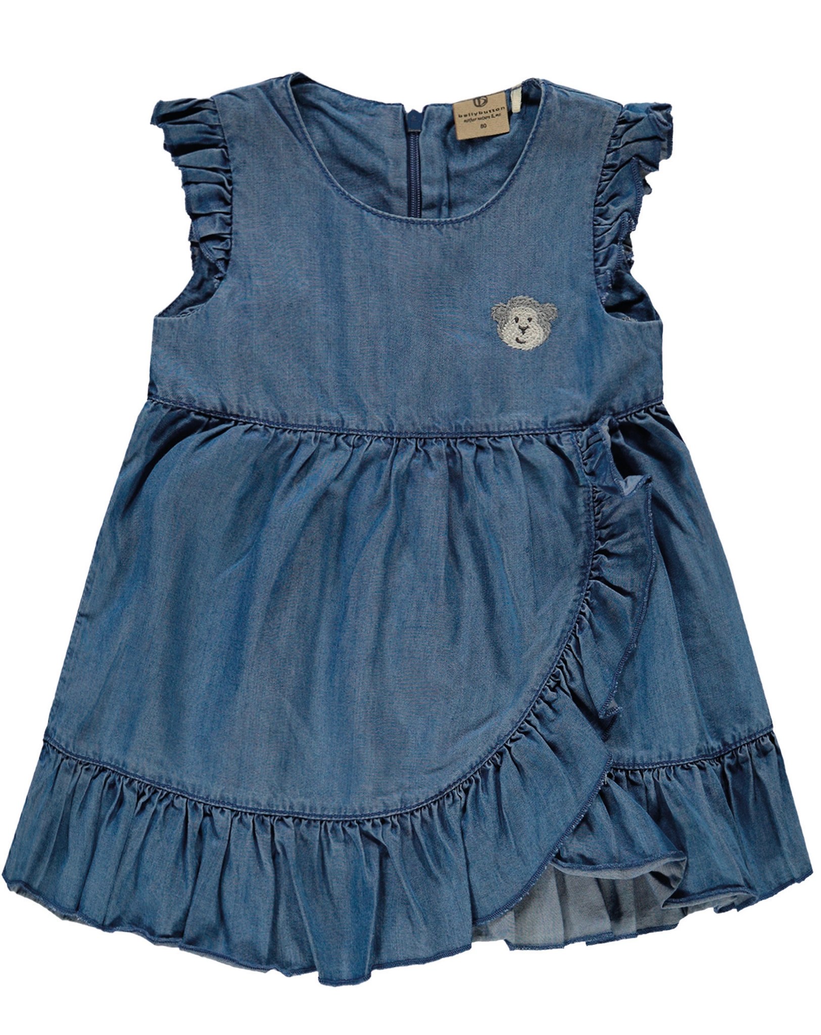 Kleid FLOUNCE mit Flügelärmeln in denim blue