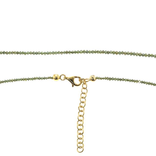 Diamant-Collier, Rarität grün AAA+, Silber 925 poliert