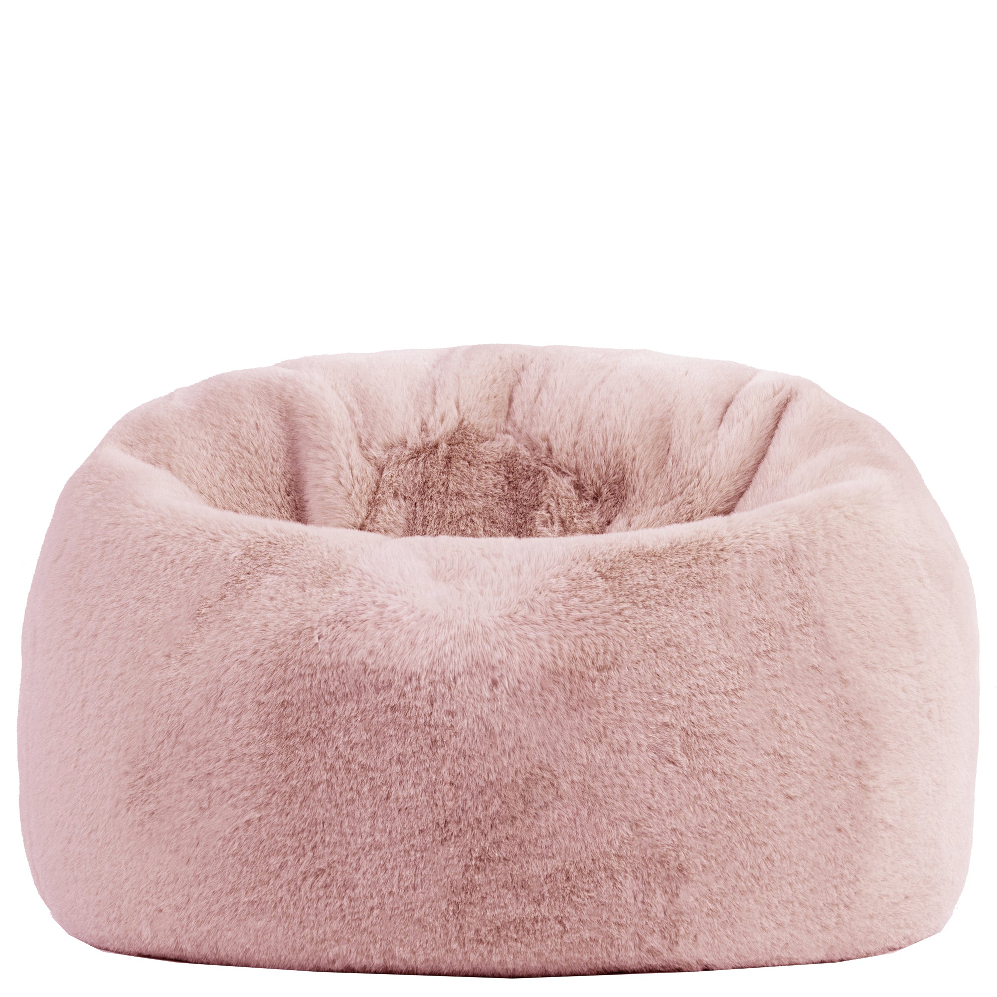 icon Kingston Kinderzitzak - Fluffy Pluche Imitatiebont - Oudroze