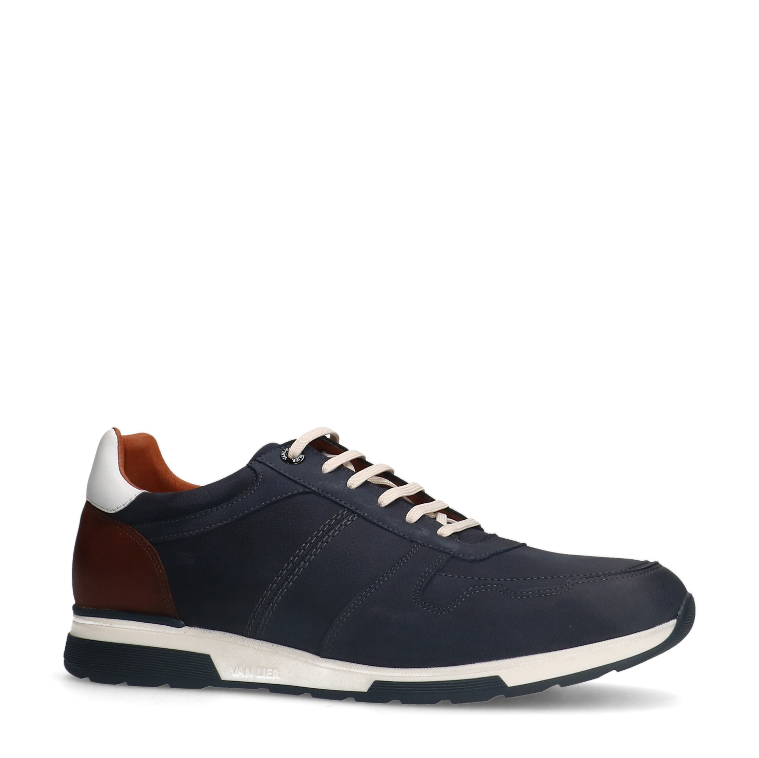 Blauwe nubuck sneakers