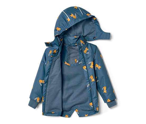 Kinder-Regenjacke, Fuchs-Alloverprint