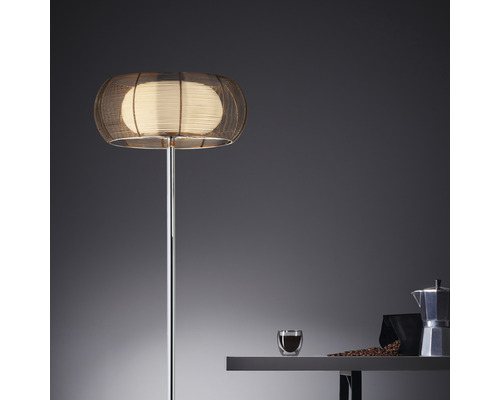 Staande lamp, 2-lichts, HxØ 162x42,5 cm, Relax brons chroom