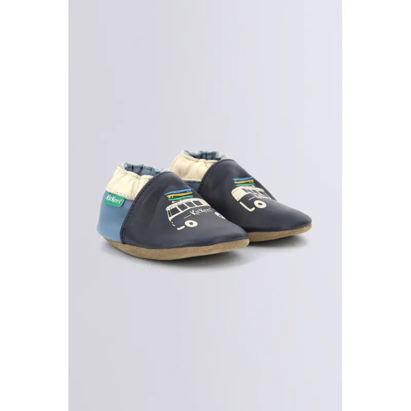 Kickbaby van Bleu CHAUSSONS Cuir Bébé