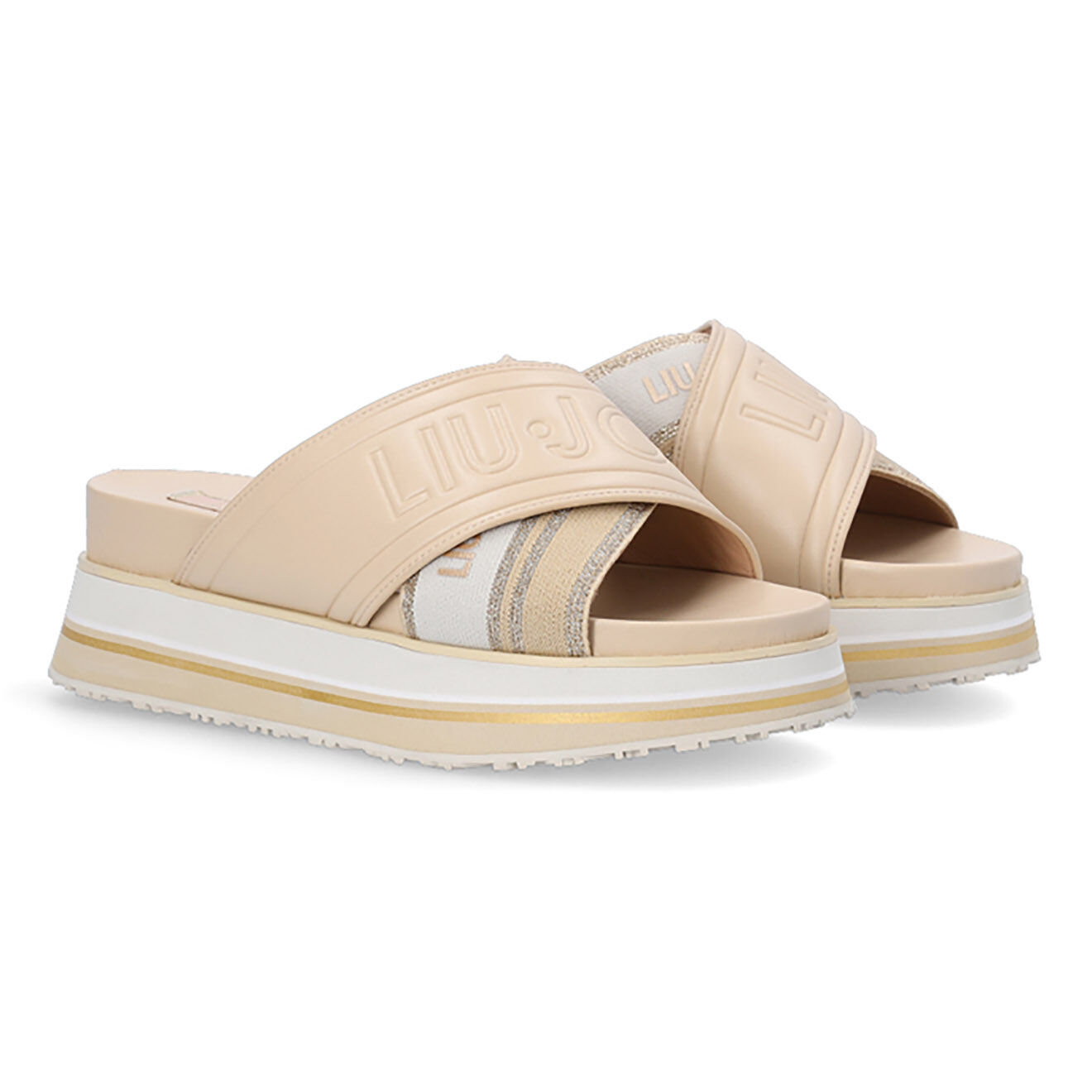 Liu-Jo Mules plateforme Sophie beiges