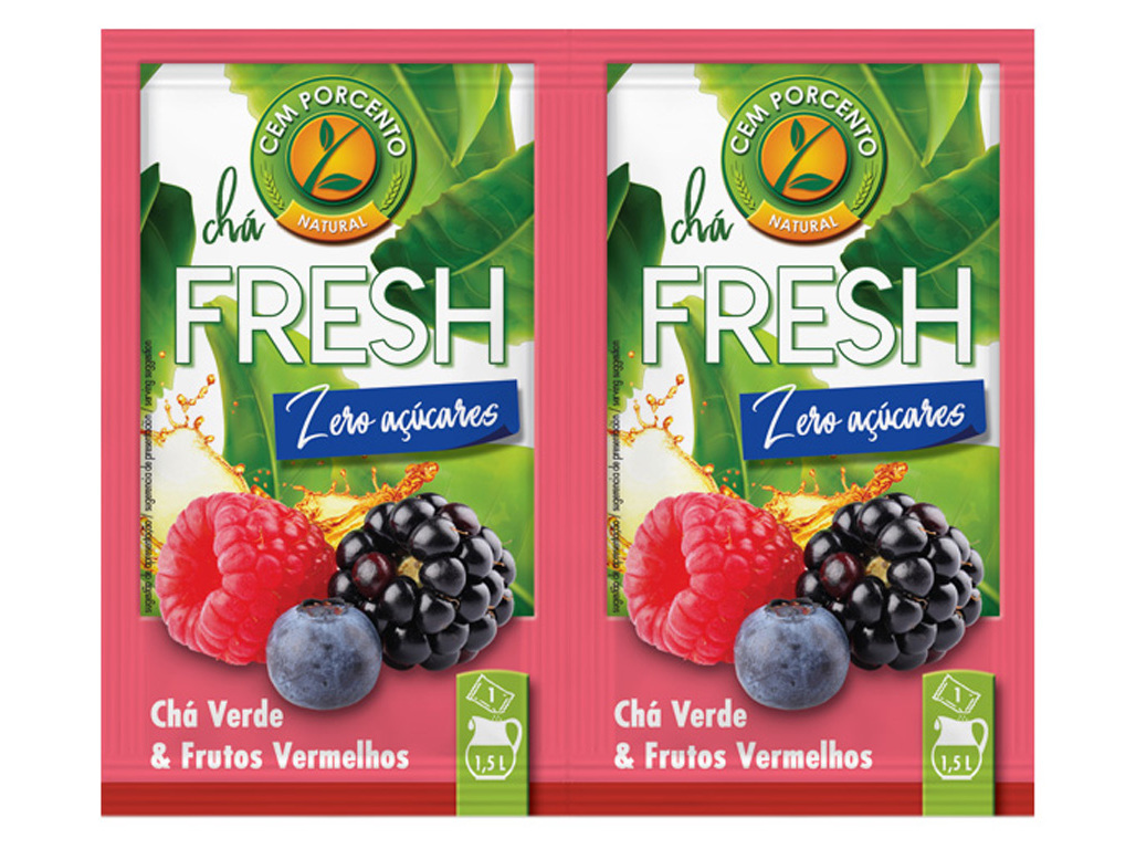 CHÁ FRESH CEM PORCENTO FRUTOS VERMELHOS 18 G