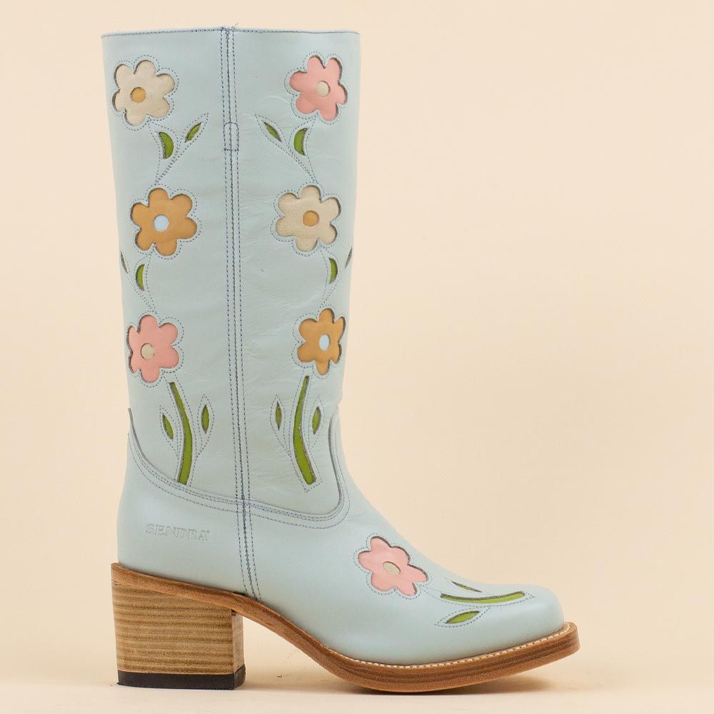 Sendra retro boots 4755 lichtblauw
