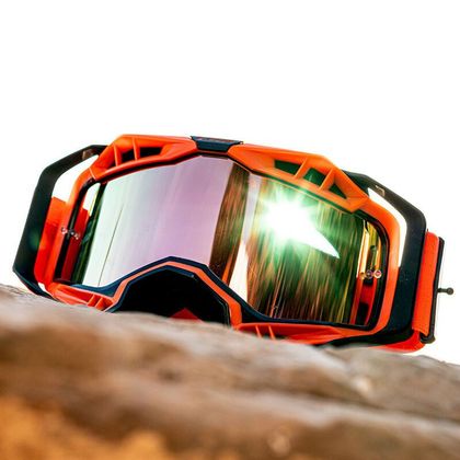 Masque cross LS2 AURA IRIDIUM VISOR 2024 - Noir / Rouge