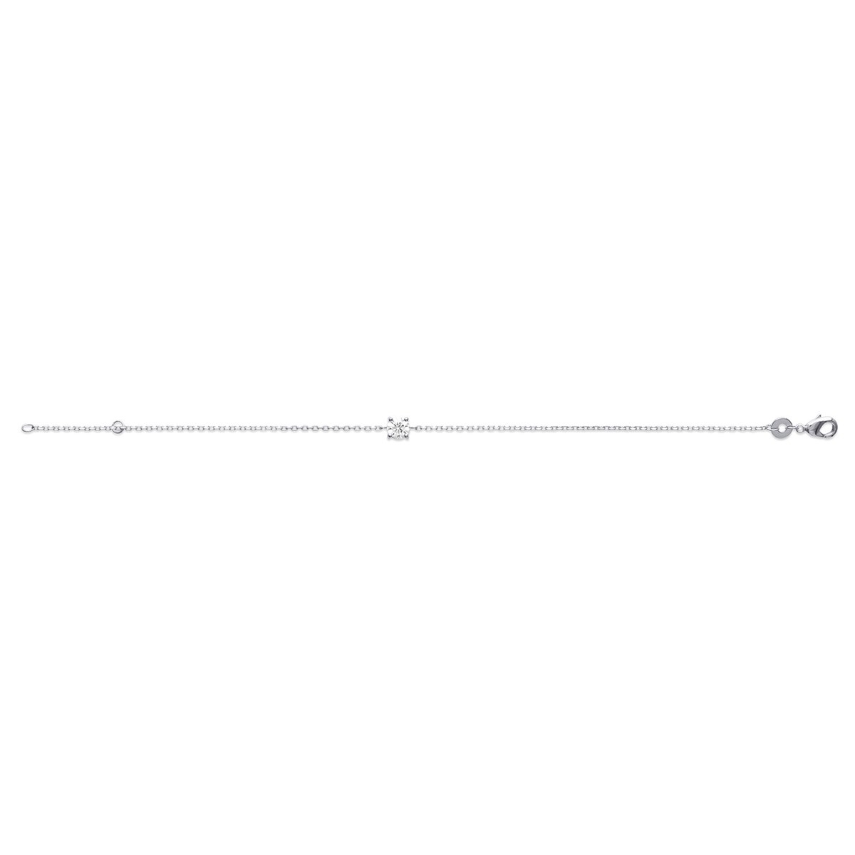 Bracelet Brillaxis argent solitaire oxyde 5 mm