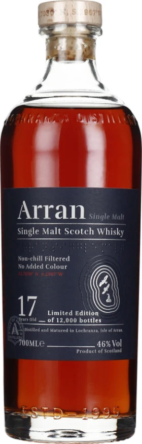 ARRAN 17 YEARS SINGLE MALT 70CL