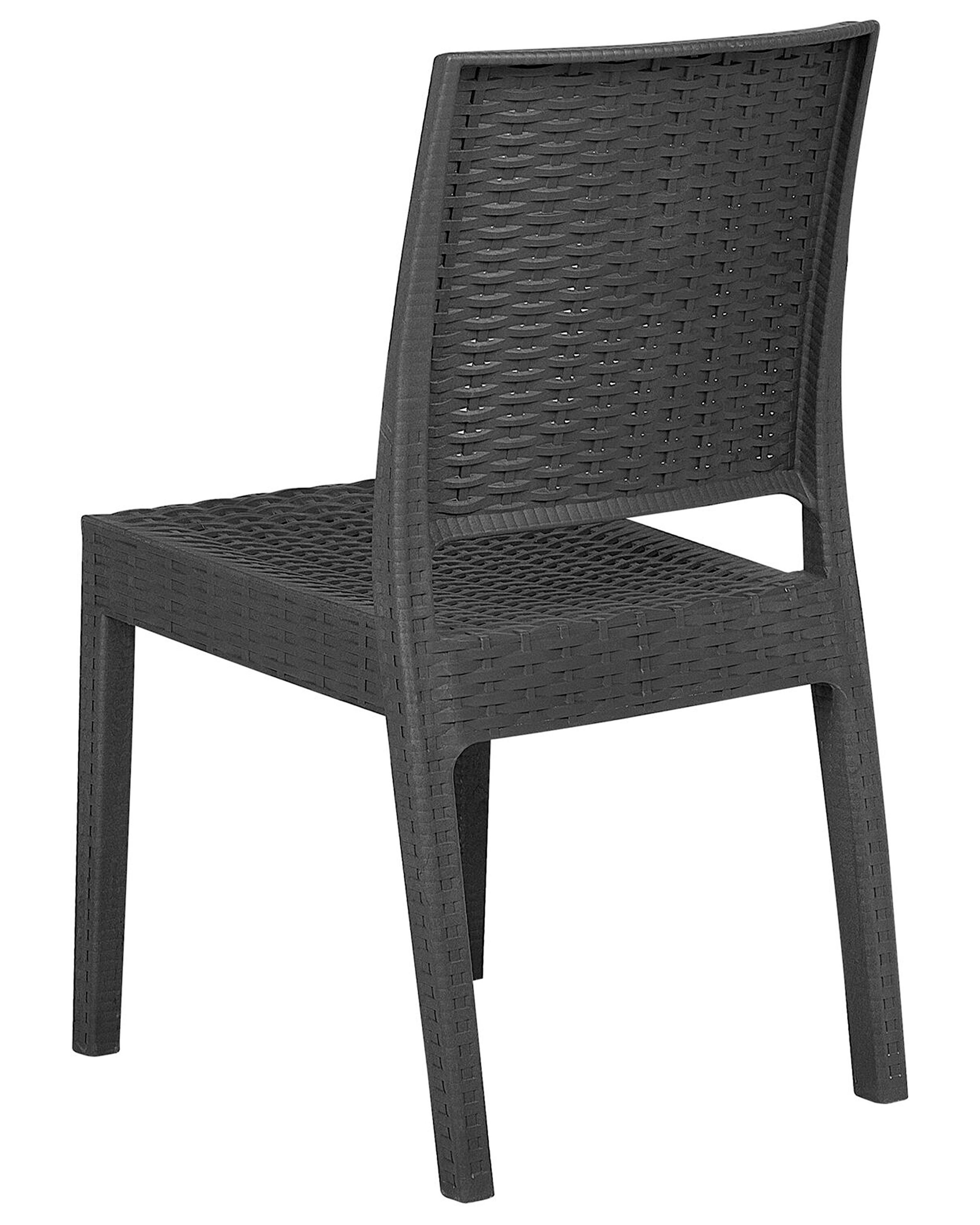 Set van 2 tuinstoelen FOSSANO Synthetisch materiaal Grafietgrijs