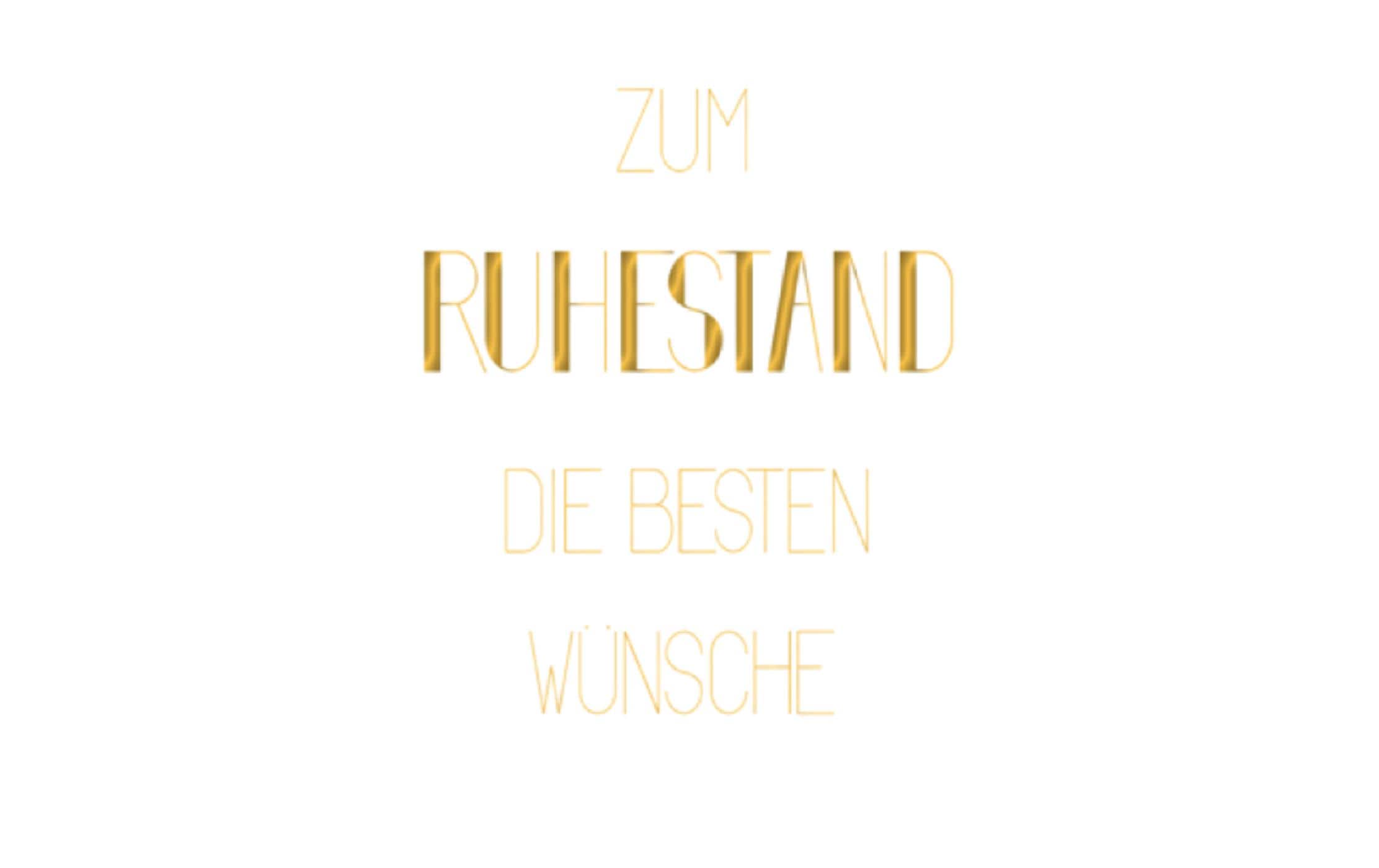 Glückwunschkarte Ruhestand B6, mit CouvertBeste Wünsche